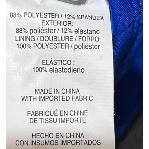 CleanWater Ruched Swimsuit Cobalt Blue One Piece Bathing Suit XL Extra Large - Picture 5 of 8